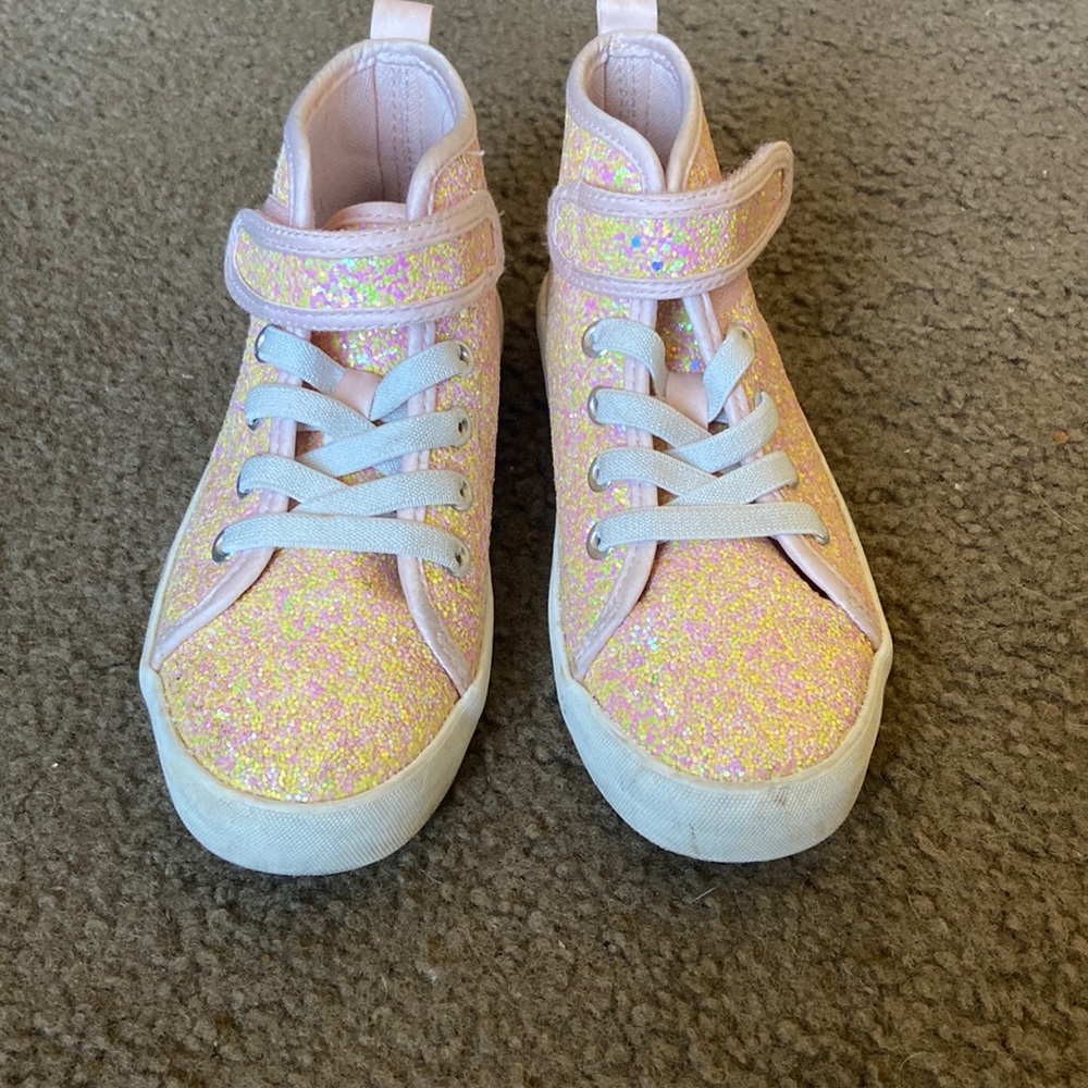 H&M girls sparkly high top sneakers